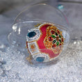 Load image into Gallery viewer, Gusornament Satin Ornament -Dark red beaded Christmas Ornament, packed in a clear round plastic container, provided by Whim5seasons, for storage, very convenient. (Dark Red)