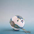 Load image into Gallery viewer, Christmas satin ornament inspired by indigenous beadwork. (White)