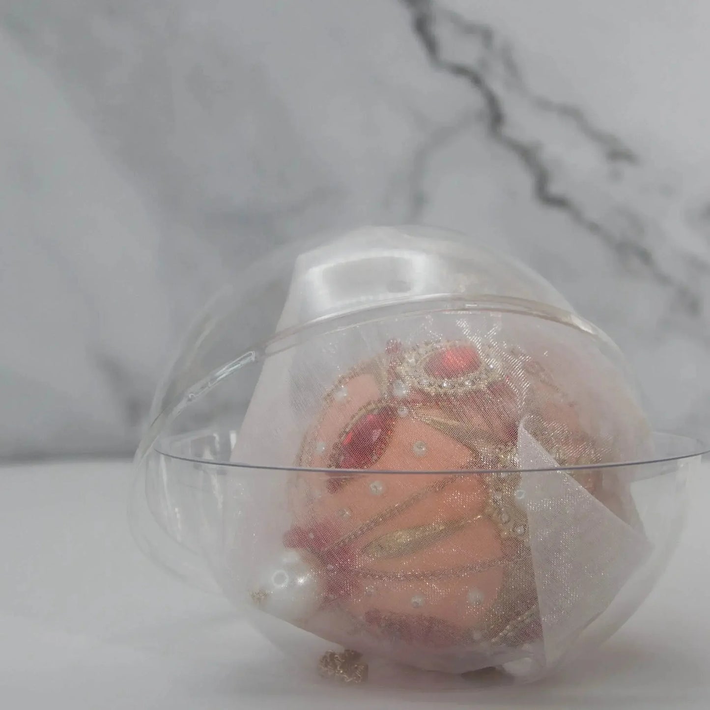 Phoenix Handmade Ornament by Whim5seasons packed in a handy clear plastic container for storing. (Coral)
