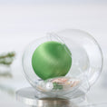 Load image into Gallery viewer, Satin Ornament Kit in a clear container with a green foam ball, and push pin kit materials in a small clear bag on a white background with holiday branch by Whim5seasons. (Olive)