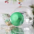 Load image into Gallery viewer, DIY Zima Ornament Kit with a green satin foam core in a clear plastic container with other push pin kit materials in a small clear bag on a white background. (Green)