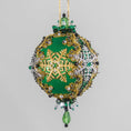 Load image into Gallery viewer, Beaded Sequin Christmas Satin Ornament Push Pin
Vintage (Green)