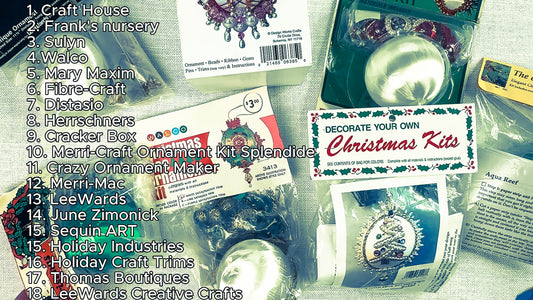 Vintage push pin ornament kits