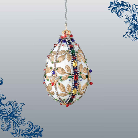 Handmade Easter Egg Beaded Ornament Liberty