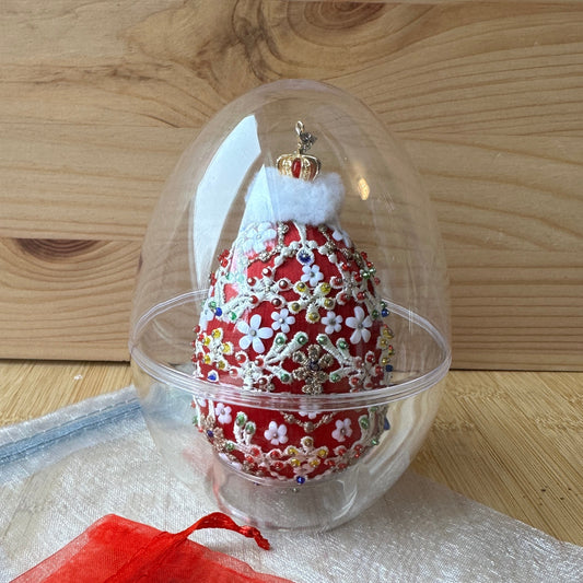 Handmade Beaded Holiday Ornament Cap of Monomakh