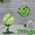 Load image into Gallery viewer, Christmas or Easter Beaded Ornament Ball Kit Project, DIY using pins and embelishments. (Lime).
