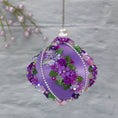 Load image into Gallery viewer, Christmas Sequin Satin Ornament Push Pin Kit for adults DIY Vintage Garland lavender front
