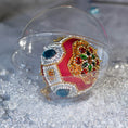 Load image into Gallery viewer, Gusornament Satin Ornament -Dark red beaded Christmas Ornament, packed in a clear round plastic container, provided by Whim5seasons, for storage, very convenient.  (Dark Red)
