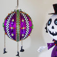 Load image into Gallery viewer, Halloween23_Holiday_Satin_Ornament_front_purple
