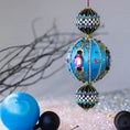 Load image into Gallery viewer, Christmas  Beaded Satin Ornament Ball Kit Project, DIY using pins and embellishments. (Sky Blue).
