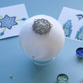 Load image into Gallery viewer, Patterns for creating satin beaded ornament Indian Summer by Whim5seasons. (White)
