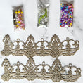 Load image into Gallery viewer, Misban Easter Egg Ornament - Materials, including metallic rose gold trim, seed beads, and pearls, provided to make one ornament. (Indigo)

