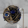 Load image into Gallery viewer, Phoenix - Christmas Beaded  Satin Push Pin Ornament  - vintage art involves push pin, beads, ribbons, and trims.(Black)
