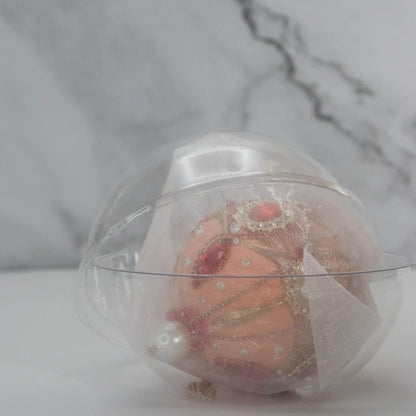 Phoenix Handmade Ornament by Whim5seasons packed in a handy clear plastic container for storing.  (Coral)