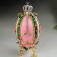 Load image into Gallery viewer, Handmade Easter Egg Satin Push Pin Ornament Fauxberge
