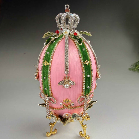 Handmade Easter Egg Satin Push Pin Ornament Fauxberge