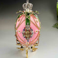 Load image into Gallery viewer, Handmade Easter Egg Satin Push Pin Ornament Fauxberge

