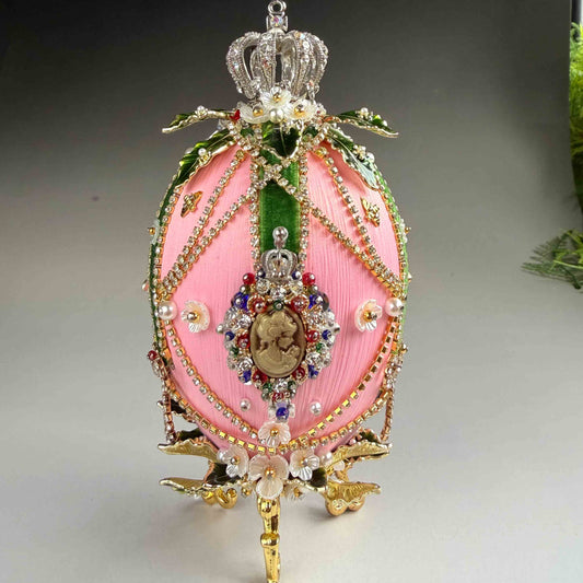 Handmade Easter Egg Satin Push Pin Ornament Fauxberge