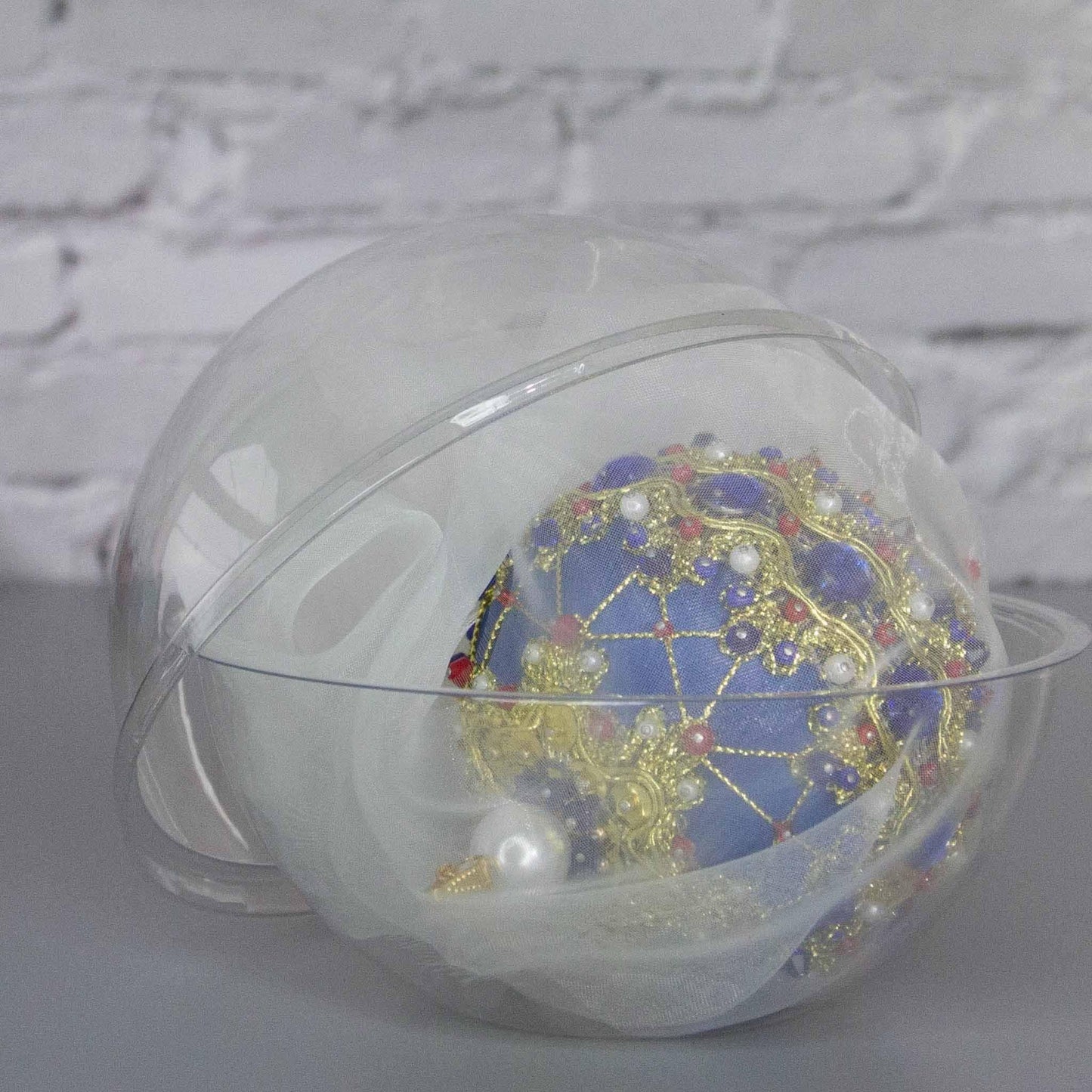 Scheherazade Ornament packaging.   (Dark Slate Blue)