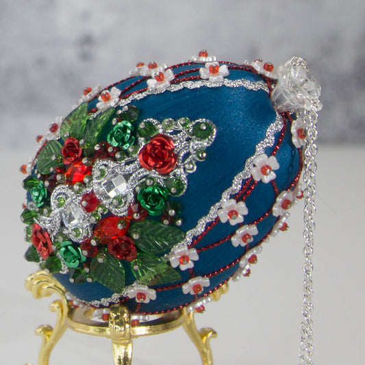 chrsitmas handmade Sonata_Ornament_blue_topdetail