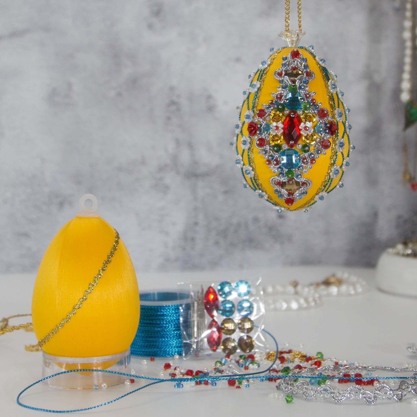 Easter Ornament Kit Sonata by Whim5seasons is an advanced level DIY project (Dark Orange).