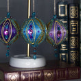 Load image into Gallery viewer, Collection of handmade Beaded Christmas Ornaments Uliger embellished with gold trim, color-shifting rhinestones, and sequins.
