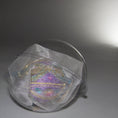 Load image into Gallery viewer, Packaging for Christmas Beaded Ornament Ball embellished with glass rhinestones, gold braided trim, and crystal beads.  (Medium Purple).
