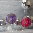 Load image into Gallery viewer, Collection of Handmade Christmas Beaded Ornament by Whim5seasons - sparkling candy charms, Miyuki see beads, and gold chain accents.
