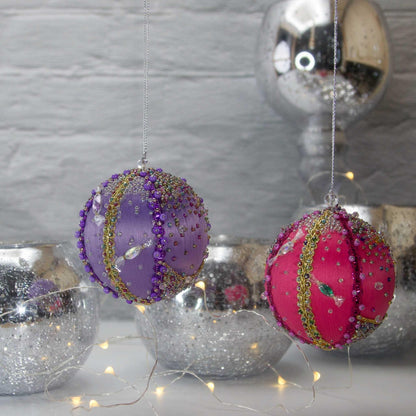 Collection of Handmade Christmas Beaded Ornament by Whim5seasons - sparkling candy charms, Miyuki see beads, and gold chain accents.