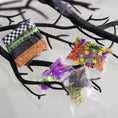 Load image into Gallery viewer, FDIY kits for Halloween ornament  by Whim5seasons embellished includes rhinestones, troms, chains, sequins, and beads. (Indigo)
