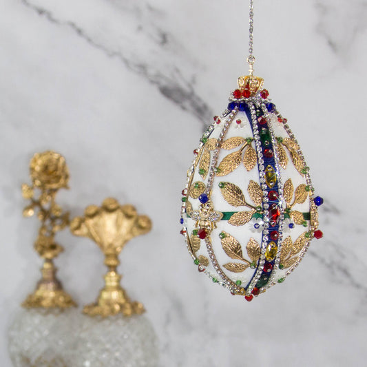 Handmade with a high skill level and meticulous attention to detail Easter Egg Ornament by Whim5seasons will bright any decor. Back.