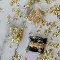 Load image into Gallery viewer, New Year Star Ornament Kit Materials include: gold star trim and sequin, rhinestone chains, pins, and more - from Whim5seasons. (Dark Slate Blue)
