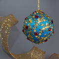 Load image into Gallery viewer, quam_christmas_ornament_front_blue
